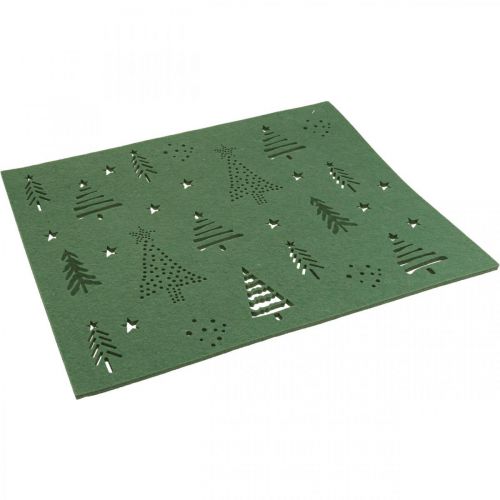 Placemat Christmas table decoration green felt 45×35cm 4pcs