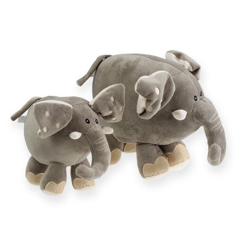 Floristik24 Plush elephant 20cm grey