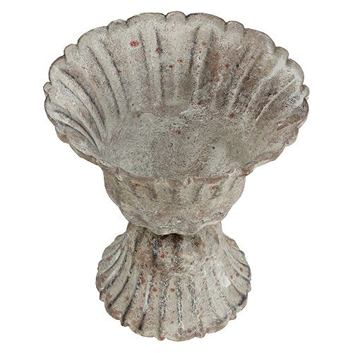 Floristik24 Cup gray antique look Ø12cm H13.5cm