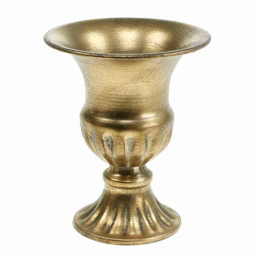 Floristik24 Decorative cup golden Ø13.2cm H16.2cm antique look