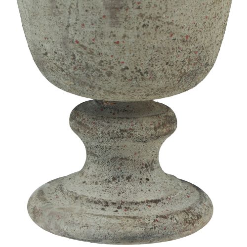 Product Cup antique metal cup vase grey/brown Ø18.5cm 21.5cm