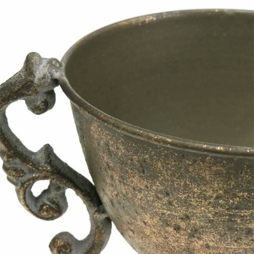 Metal cup antique gold Ø14cm H16cm | Floristik24.ie
