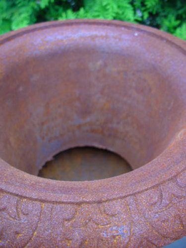 Floristik24 Cast iron cup rust red H55cm Ø40cm