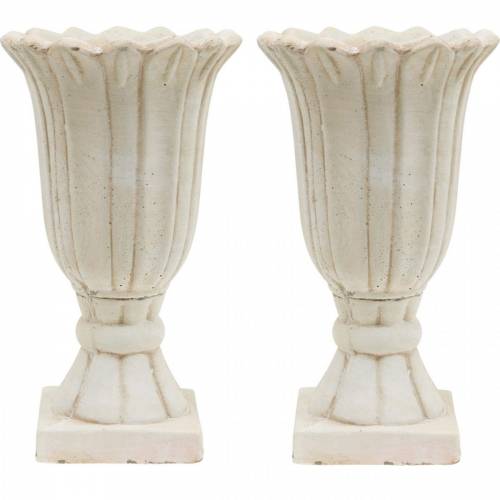 Floristik24 Decorative amphora, goblet for planting, goblet tulip planting jug Ø12cm H25.5cm 2pcs