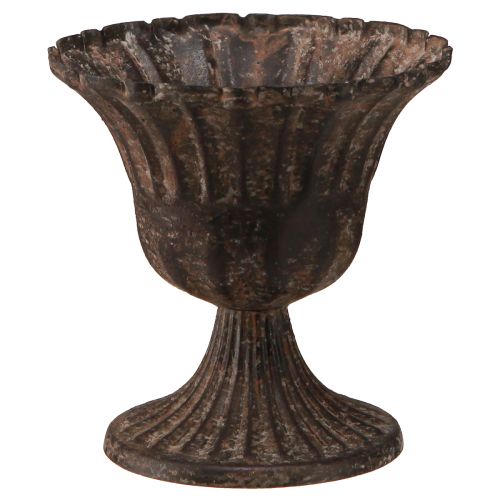 Cup vase decorative cup metal brown antique Ø14cm H12cm