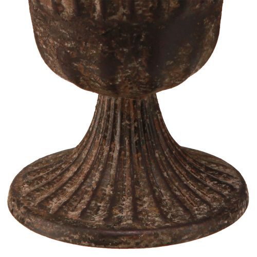 Floristik24 Cup vase decorative cup metal brown antique Ø14cm H12cm