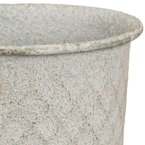 Product Metal goblet vase, chalice shape, vintage grey, nostalgic decoration, Ø10cm H24cm