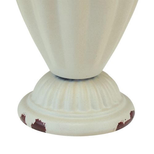 Product Cup vase metal decorative cup cream brown Ø9cm H13cm