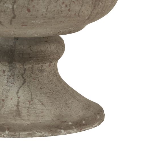 Product Cup vase metal decorative bowl gray antique Ø13.5cm H15cm