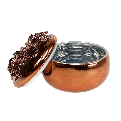 Floristik24 Porcelain jar copper Ø7.5cm H6cm