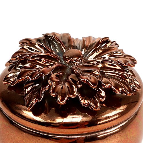 Floristik24 Porcelain jar copper Ø7.5cm H6cm