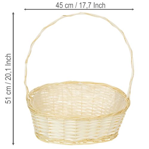 Gift basket, wicker basket, 44cm x 36cm | Floristik24.ie