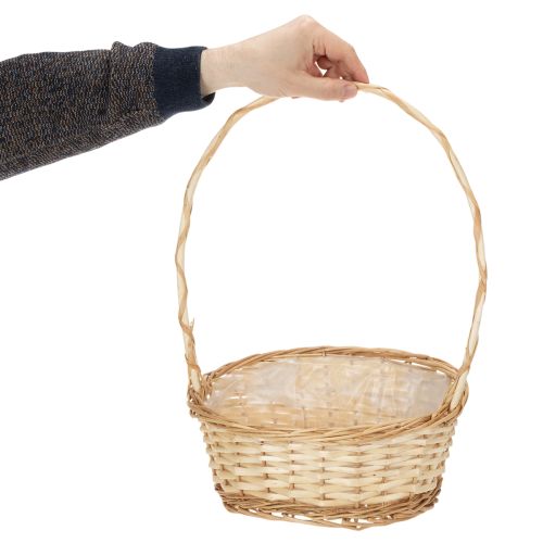 Gift basket approx. 30cm x 23cm, light-colored | Floristik24.ie