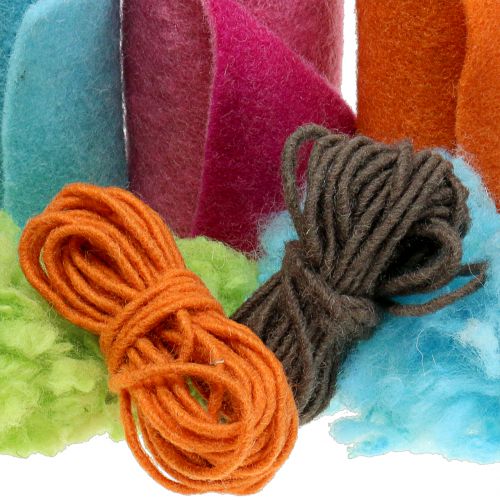 Floristik24 Handicraft set Lehner wool spring colored