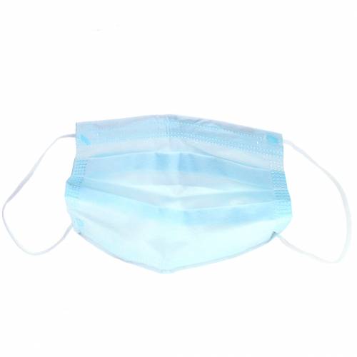 Disposable mask, face mask, mouth mask, 3-ply, light blue, 10 pieces