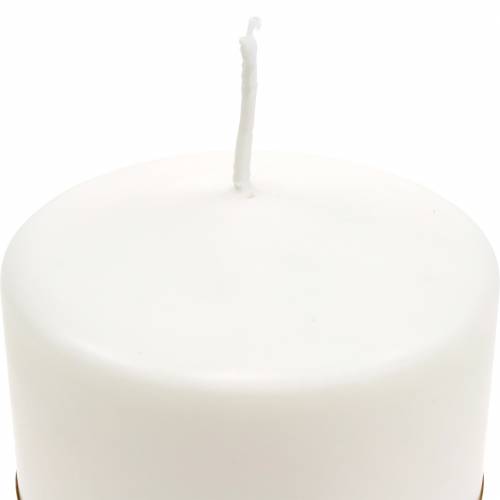 PURE Nature pillar candle, sustainable natural candle made from stearin and rapeseed wax 90/70mm