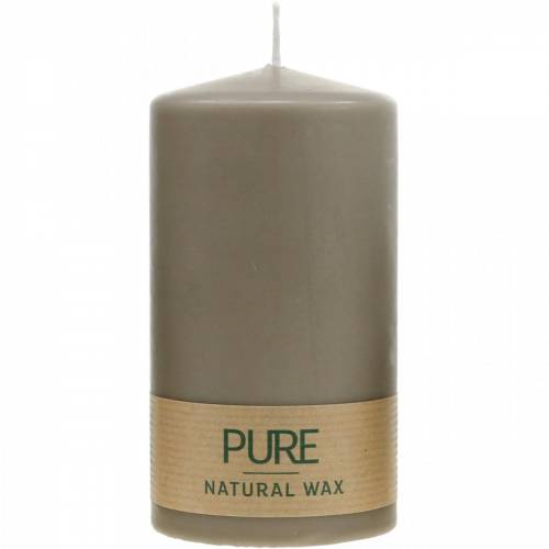 Product Pillar candle 130/70 brown candle sustainable natural wax candle decoration
