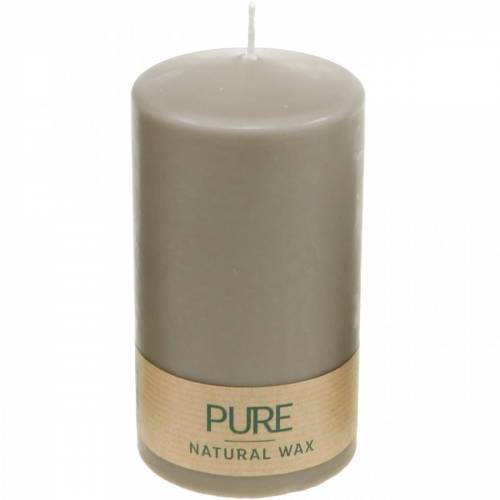 Product Pillar candle 130/70 brown candle sustainable natural wax candle decoration