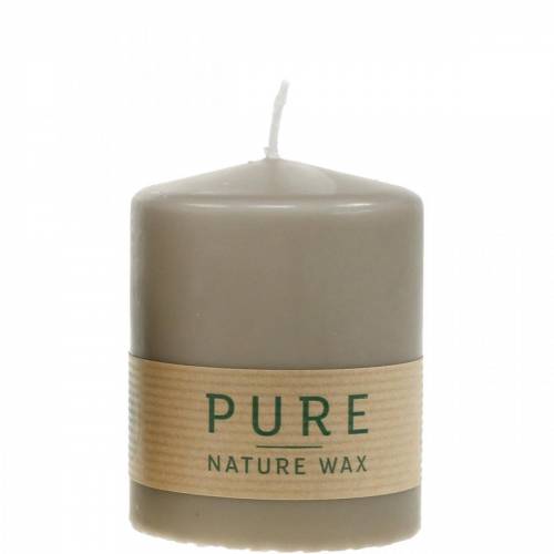 Product Pure pillar candle brown 90/70 candle sustainable stearin and rapeseed natural wax