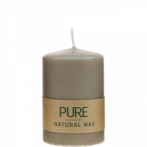 Product Pure pillar candle brown 90/60 natural wax candle sustainable stearin rapeseed candle decoration
