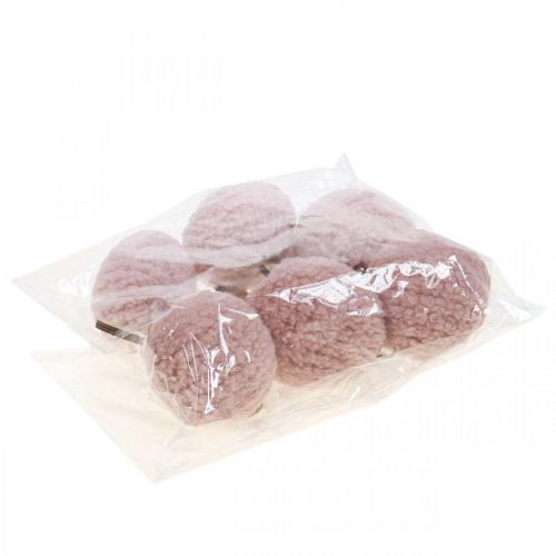 Floristik24 Pendant bunny pink wooden deco pendant Ø5cm-10cm 6 pieces