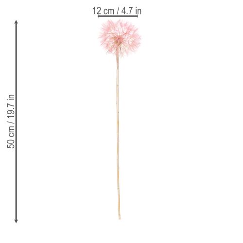 Product Decorative flower branch, dandelion design, for elegant home decoration, 50cm, 4 pieces