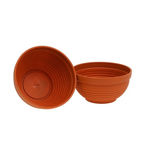 R-bowl plastic terracotta Ø19cm, 10 pieces