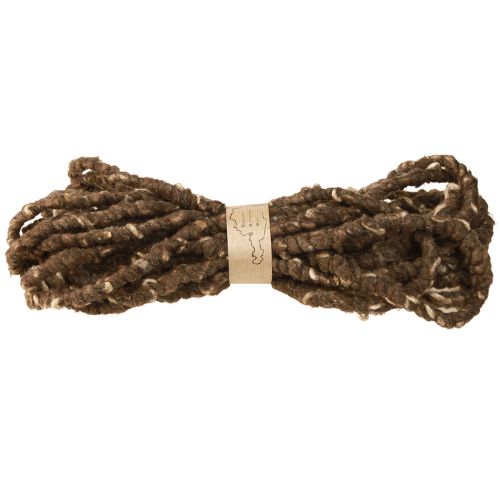 Product RAW Cord Wool Cord with Jute Sheep's Wool Brown 8mm 10m