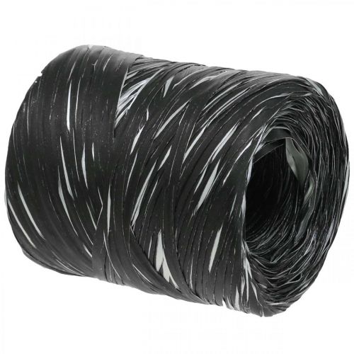 Product Raffia Ribbon Black Silver Gift Ribbon Decorative Ribbon 200m