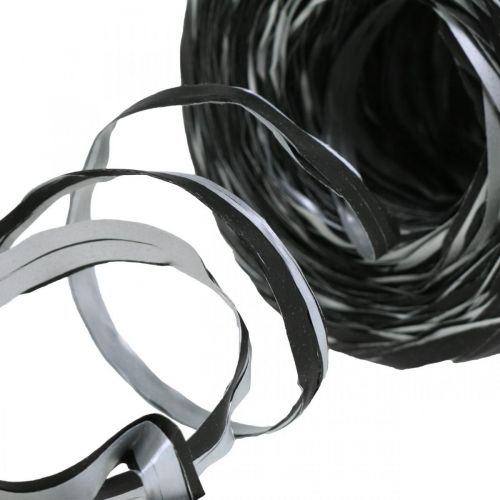 Product Raffia Ribbon Black Silver Gift Ribbon Decorative Ribbon 200m