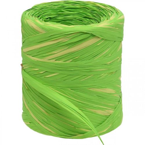 Raffia Ribbon Green Yellow Gift Ribbon Bast 200m