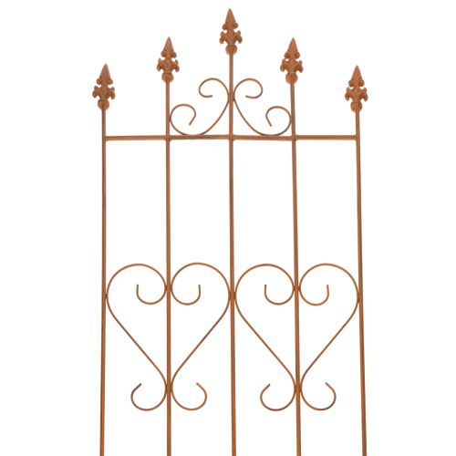 Trellis with heart motif, climbing aid in a romantic style for garden paths or terraces, 101cm