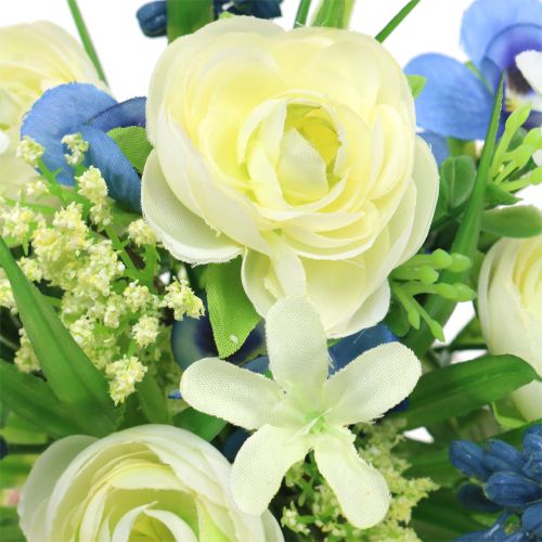 Floristik24 Ranunculus bouquet with grape hyacinths white 25cm