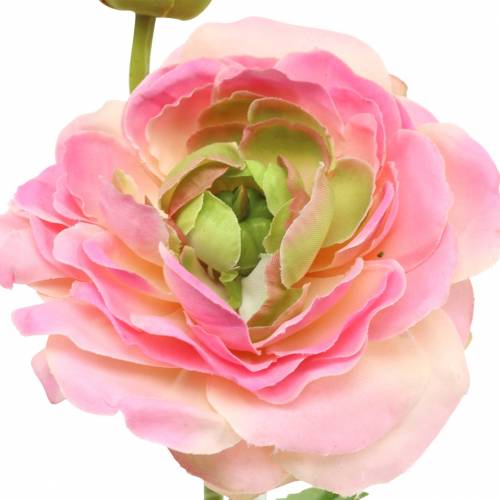 Floristik24 Ranunculus flower and bud artificial pink 34cm