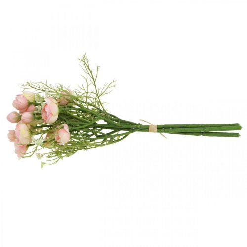 Floristik24 Artificial Ranunculus Bouquet Flower Decoration Silk Flowers Pink L37cm