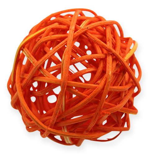 Rattan balls 4.5cm orange apricot 30pcs