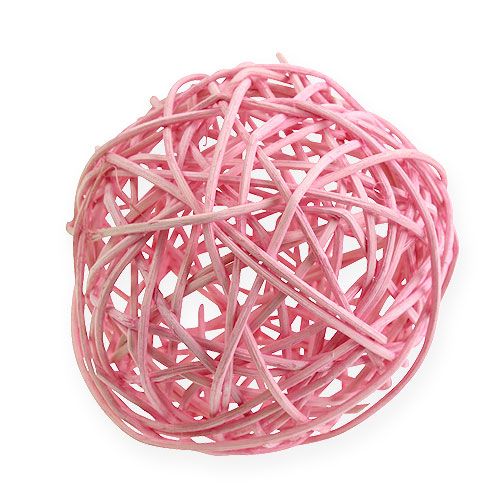 Floristik24 Rattan ball Ø10cm pink 10p
