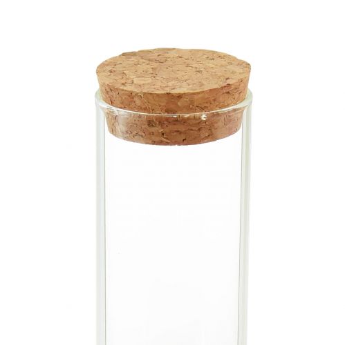 Product Test tube decorative vase with cork lid Ø4cm H18cm 6 pcs