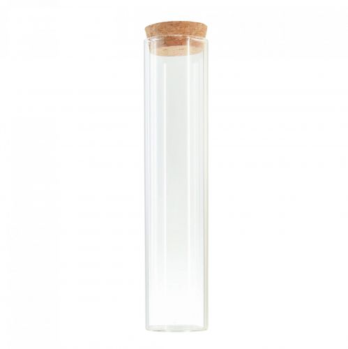 Test tube decorative vase with cork lid Ø4cm H18cm 6pcs