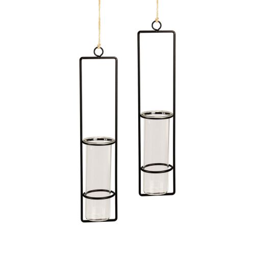 Floristik24 Test tube decoration for hanging mini vases glass Ø6cm 32cm 2pcs