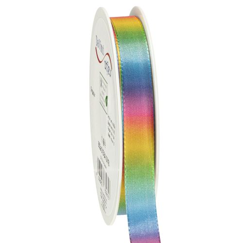 Floristik24 Rainbow ribbon decorative ribbon gift ribbon 15mm 18m