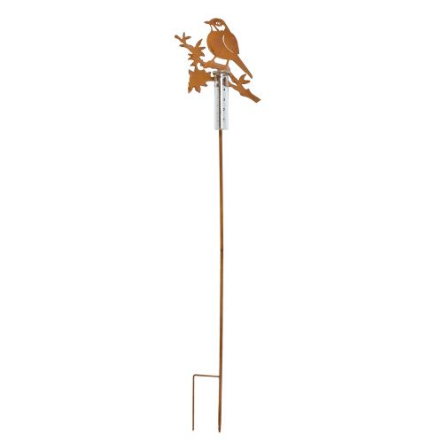 Floristik24 Rain gauge garden plug rust bird 23x7,5x110cm