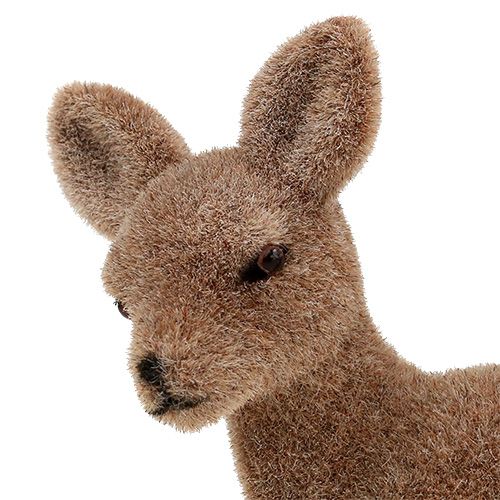 Product Deer standing flocked 11cm 6 pcs