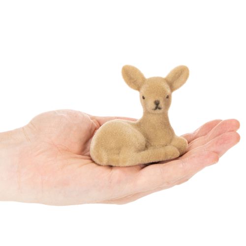 Decorative reclining fawn figurine for table decoration, 8cm, 6 pieces | Floristik24.ie