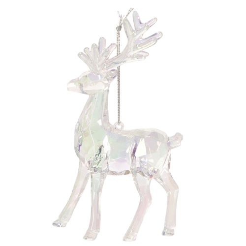 Acrylic reindeer ornaments for Christmas tree, 14cm, 4 pieces | Floristik24.ie