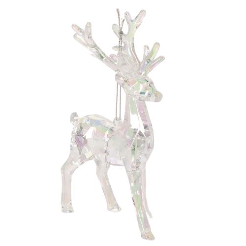 Acrylic reindeer ornaments for Christmas tree, 14cm, 4 pieces | Floristik24.ie
