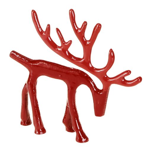 Reindeer decoration figure metal table decoration Christmas red 15cm