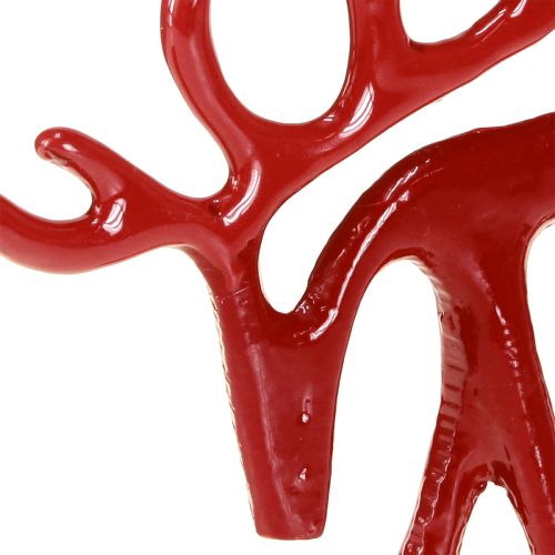 Floristik24 Reindeer decoration figure metal table decoration Christmas red 15cm