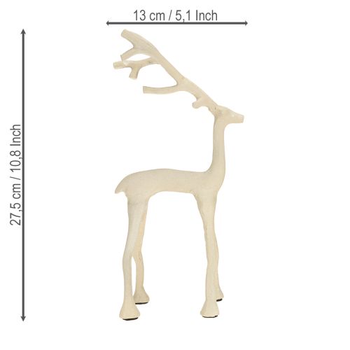Product Reindeer decoration deer figure metal grey clay optics H27.5cm