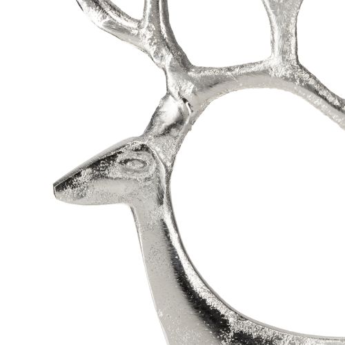 Product Reindeer decoration deer figure metal silver H31cm